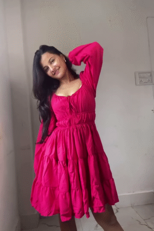 Tandul Women Fit and Flare Pink Dress A Perfect Blend of Elegance and Femininity