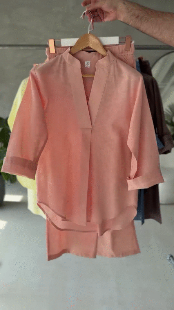 AMARI Boxy Tunic Shirt & Flared Pants Set – Contemporary Comfort Meets Effortless Luxe - Image 2